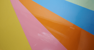 Plastic shim stock, color-coded by thickness