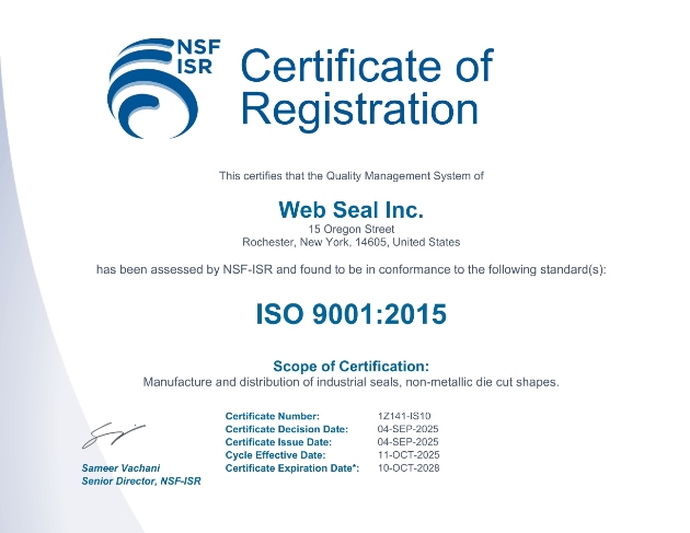 ISO 9001:2015 Web Seal Inc.