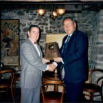 Don Hurley (left) receiving 25 Year Parker award