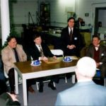 Xerox award presentation at Web Seal, 1994, with remarks from John Hurley (standing) and Don Hurley (seated at right) O-Rings and Back-up Rings